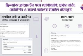 ফ্রিল্যান্স ক্লায়েন্টের সঙ্গে যোগাযোগ: প্রথম বার্তা, কোটেশন ও ফলো-আপের ইমেইল টেমপ্লেট