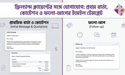 ফ্রিল্যান্স ক্লায়েন্টের সঙ্গে যোগাযোগ: প্রথম বার্তা, কোটেশন ও ফলো-আপের ইমেইল টেমপ্লেট