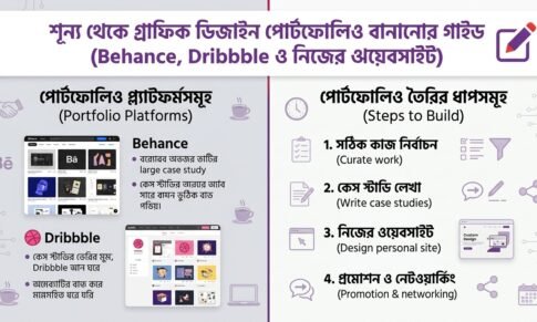 শূন্য থেকে গ্রাফিক ডিজাইন পোর্টফোলিও বানানোর গাইড (Behance, Dribbble ও নিজের ওয়েবসাইট)